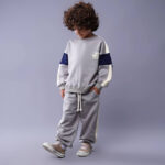 بلوز شلوار جاگر طرح FUN رنگ طوسی کد 3191