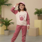 بلوز شلوار دخترانه طرح میکی رنگ صورتی کد 965